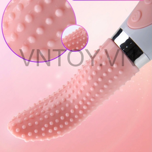 Lưỡi liếm gai kèm trứng rung 2 đầu Silicon sạc pin