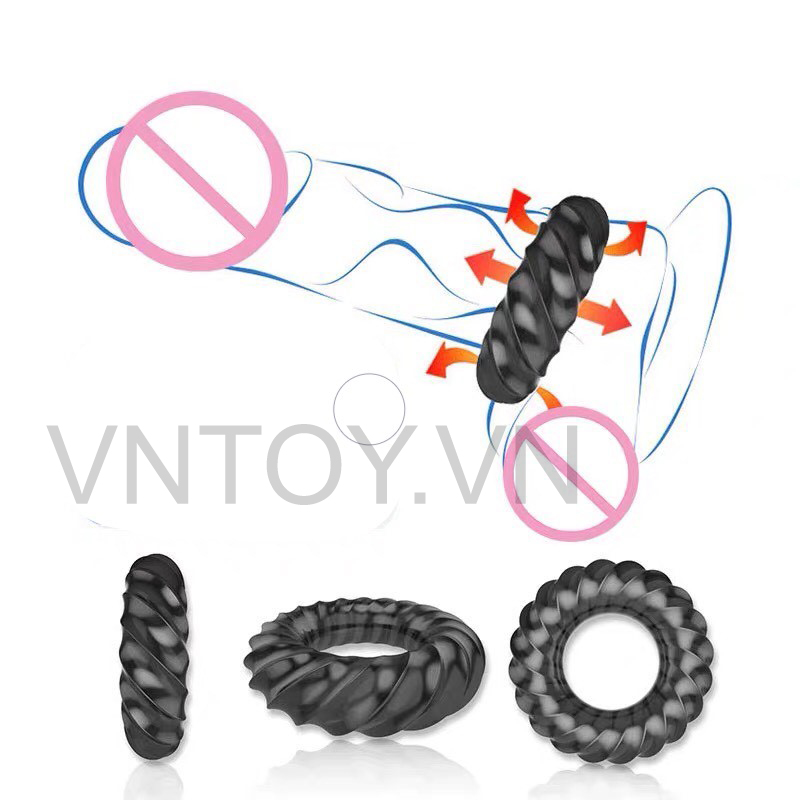 Vòng đeo chống xuất tinh sớm Cock Rings - Hộp 3 cái