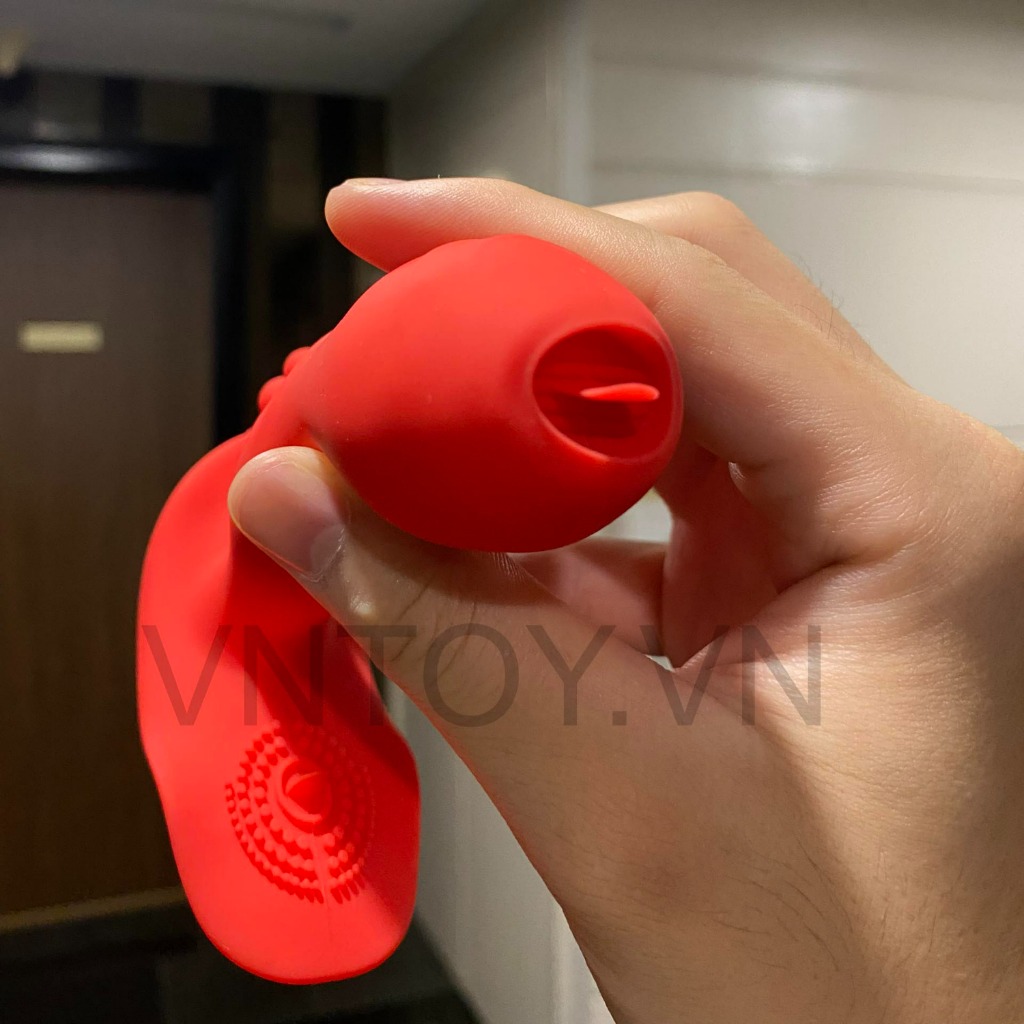 Quần lót rung điều khiển từ xa có lưỡi liếm hình dương vật