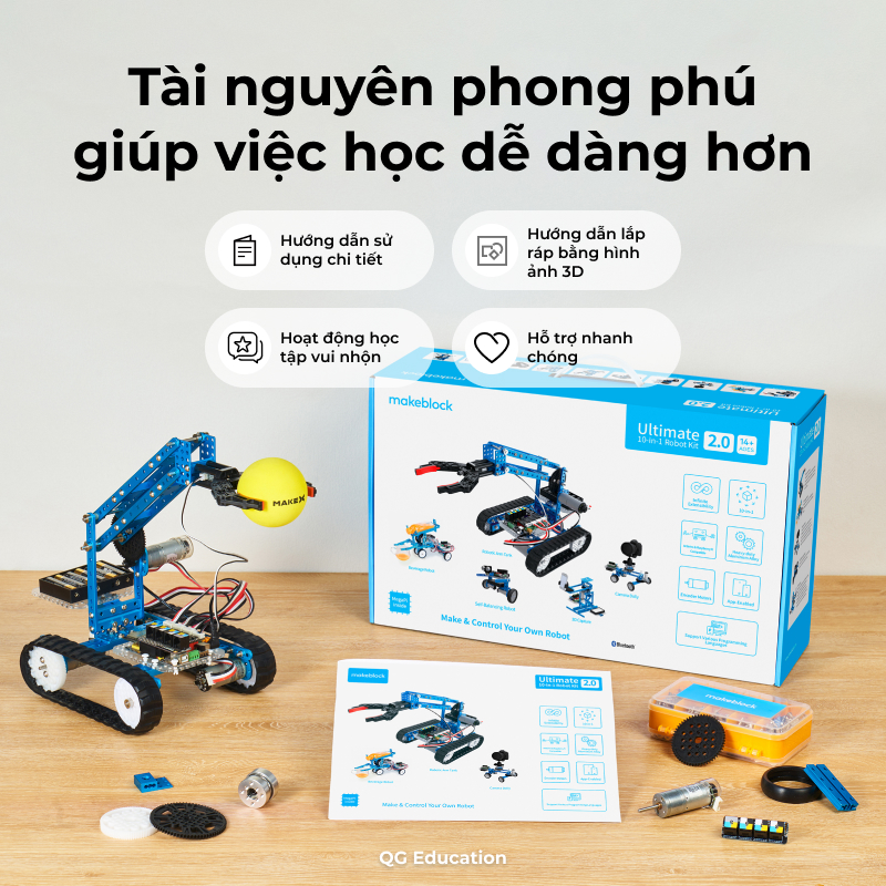 Robot lập trình Ultimate Robot Kit V2.0 - Robot lập trình Ultimate cần thiết cho các bạn nhỏ tuổi