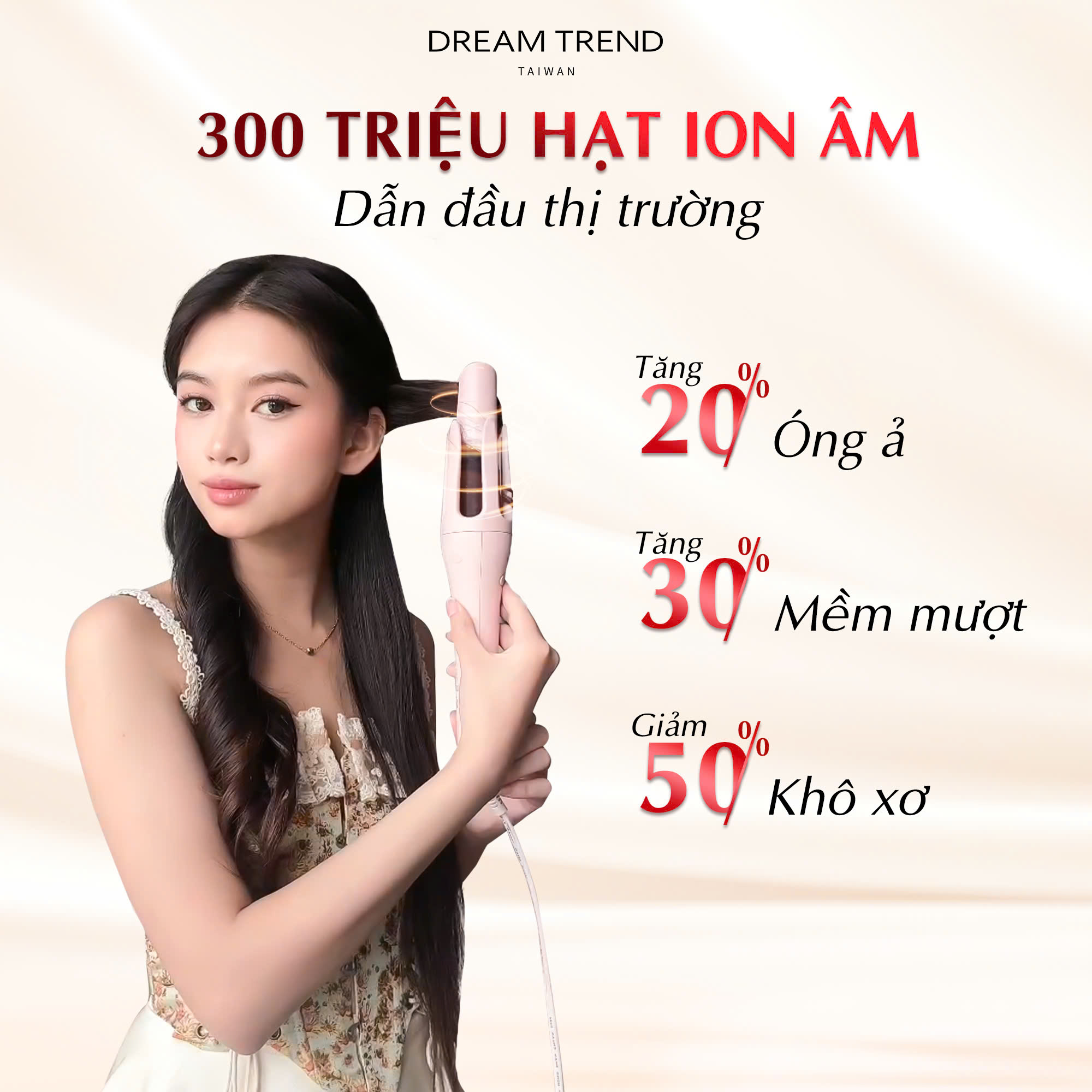 Máy Uốn Tóc Mây Xoăn Tự Động DREAM TREND Cloudi Curl Ionic Automatic Hair Styler