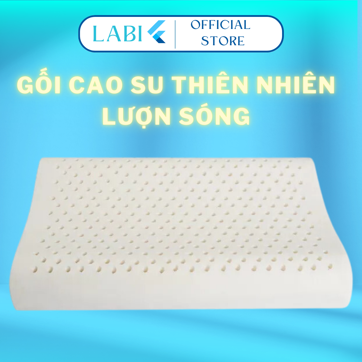 Ruột Gối Nằm Cao Su Thiên Nhiên 100% Oval - Êm Ái, đàn hồi tốt - Gối người lớn | LABI