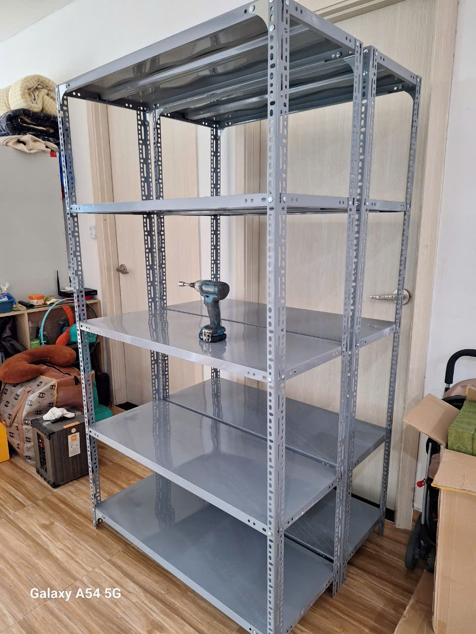 Kệ Để Đồ, Kệ Sắt V Lỗ 5 Tầng, Dài 1.2m x Sâu 0.5m x Cao 2m