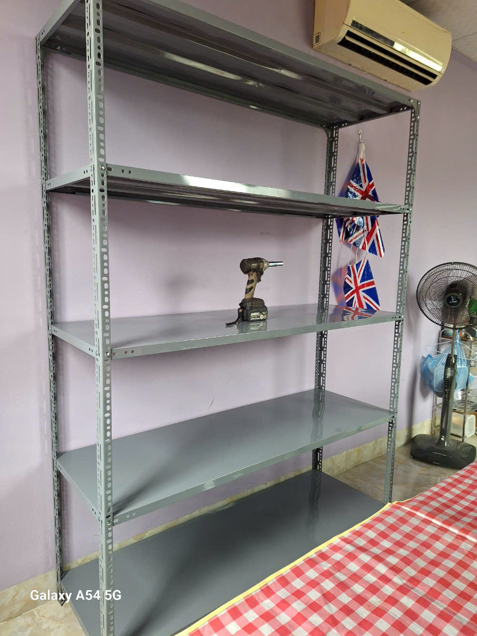 Kệ Để Đồ, Kệ Sắt V Lỗ 5 Tầng, Dài 1m x Sâu 0.4m x Cao 2m