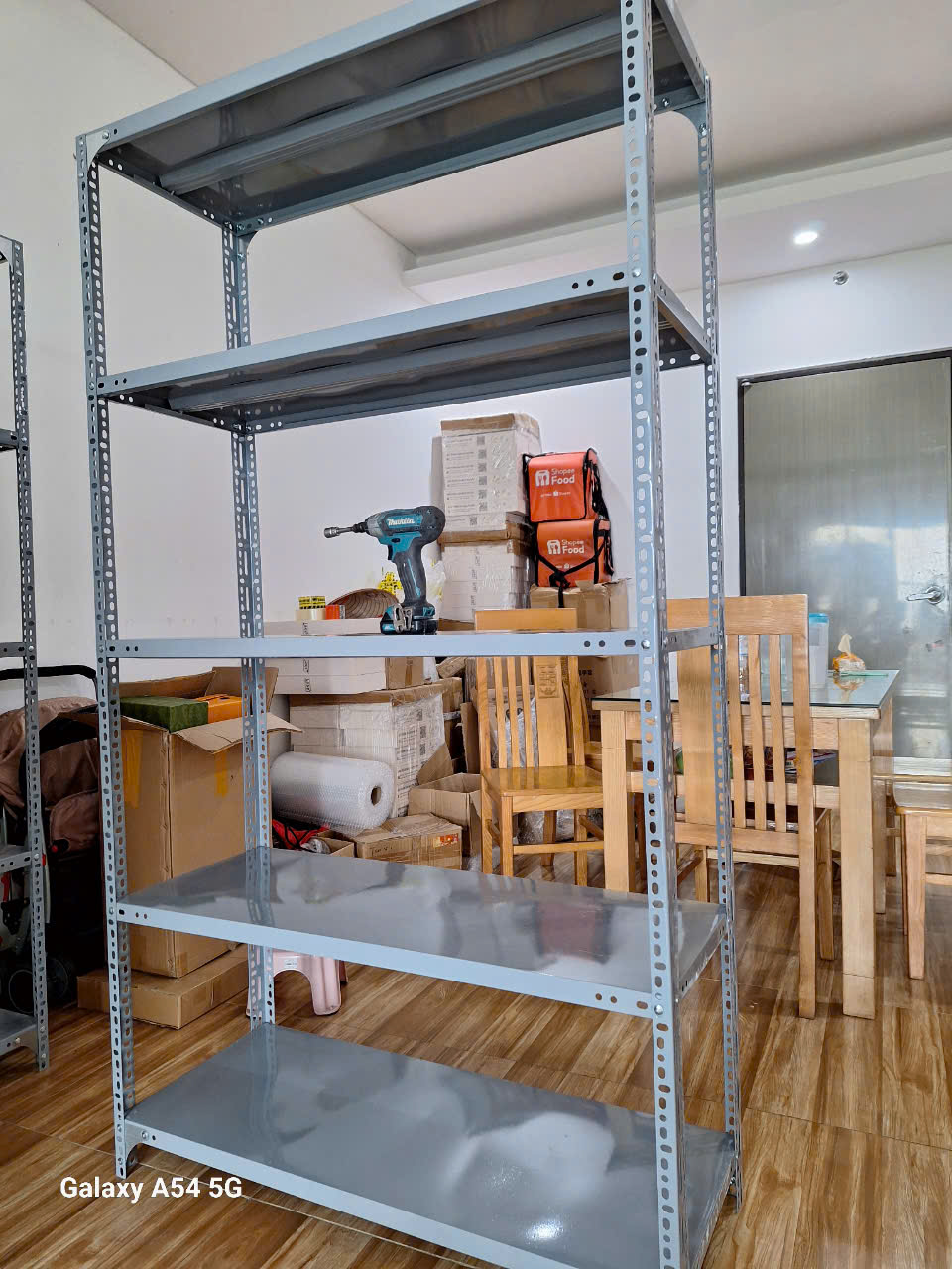 Kệ Để Đồ, Kệ Sắt V Lỗ 5 Tầng, Dài 1m x Sâu 0.6m x Cao 2m