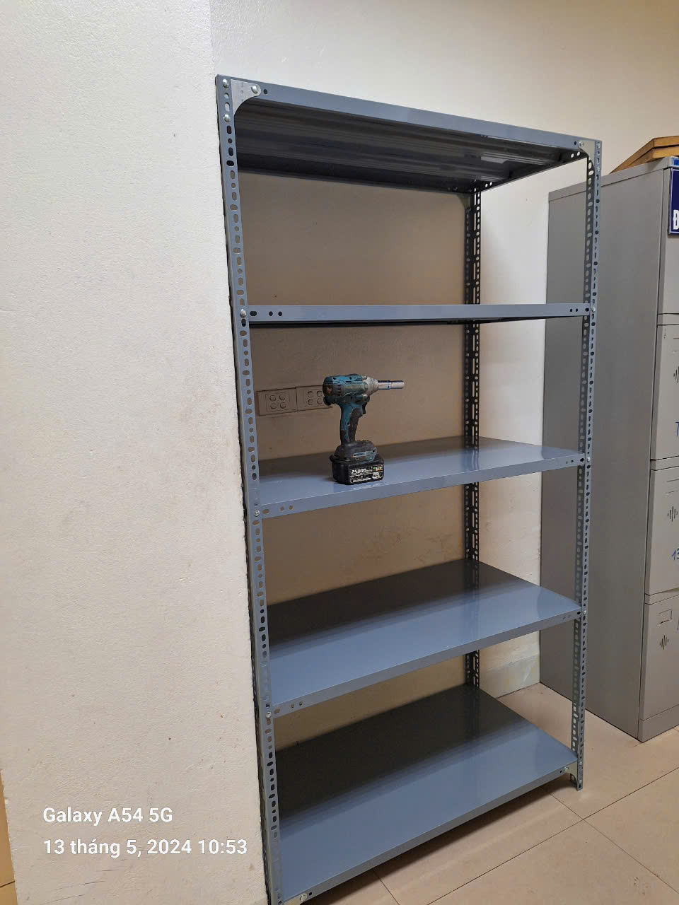 Kệ Kho Chung Cư, Kệ Sắt V Lỗ 5 Tầng, Dài 1.2m x Sâu 0.4m x Cao 2m