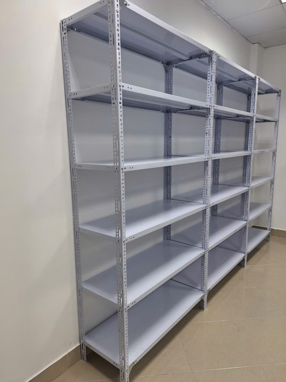 Kệ sắt V lỗ 6 Tầng, Kệ để đồ sắt Dài 0.9m x Sâu 0.4m x Cao 2m