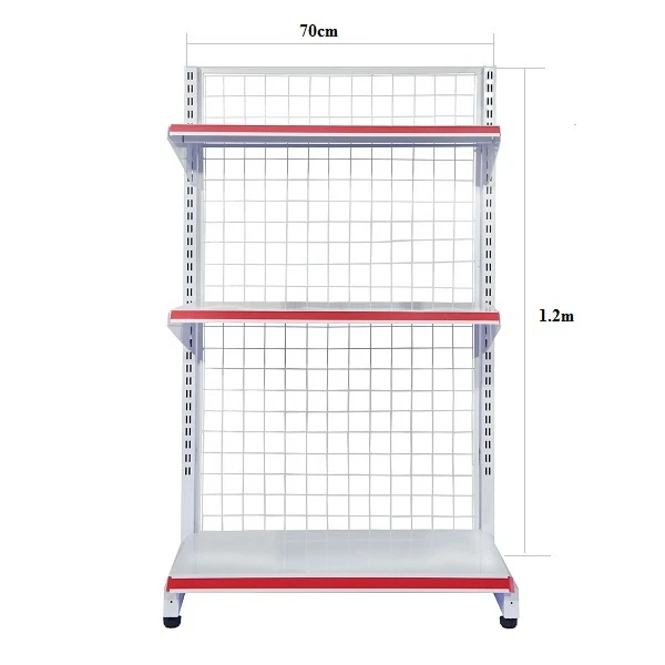 Kệ Siêu Thị Đơn, Kệ Áp Tường 3 Tầng Dài 70 x Sâu 35 x Cao 120cm