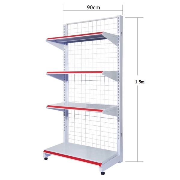 Giá Kệ Siêu Thị Đơn, Kệ Áp Tường 4 Tầng, Dài 90 x Sâu 35 x Cao 150cm