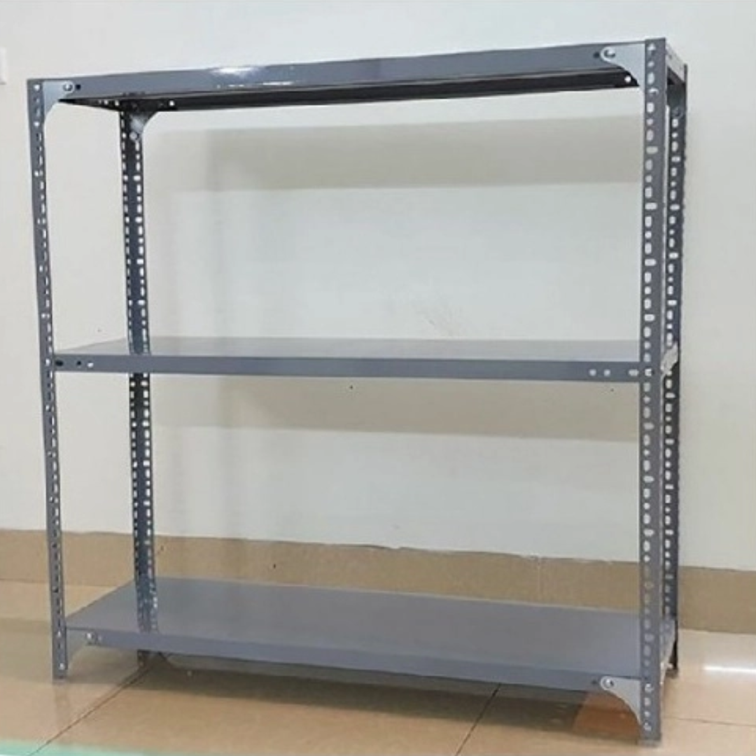 Kệ Sắt V Lỗ, Kệ Kho Gia Đình 3 Tầng, Dài 80 x Sâu 40 x Cao 100cm