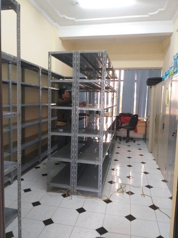 Kệ sắt V lỗ 6 Tầng, Giá kệ kho hàng, Dài 1.2m x Sâu 0.3m x Cao 1.5m