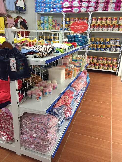 Giá Kệ Đôi Siêu Thị, Kệ Siêu Thị Kép 3 Tầng, Dài 120 x Sâu 70 x Cao 120cm