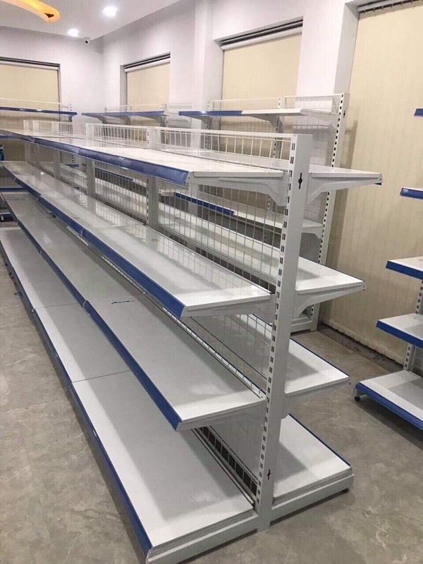 Giá Kệ Siêu Thị, Kệ Siêu Thị Đôi 4 Tầng, Dài 120 x Sâu 70 x Cao 150cm