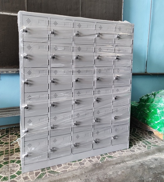 Tủ Để Đồ Nhân Viên, Tủ Sắt Locker 30 Ô L1500 x W450 x H1830mm