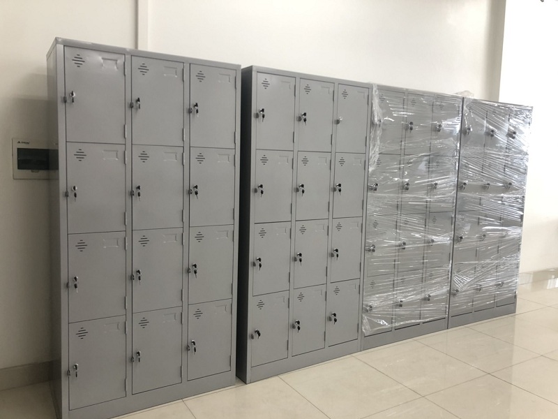Tủ Sắt Văn Phòng, Tủ Locker Sắt 12 Ô L915 x W450 x H1830mm