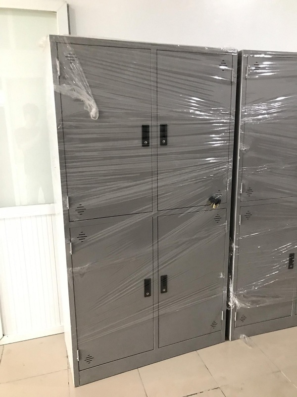 Tủ Sắt Văn Phòng, Tủ Hồ Sơ Bằng Sắt 4 Cánh Màu Ghi L1000 x W450 x H1830mm