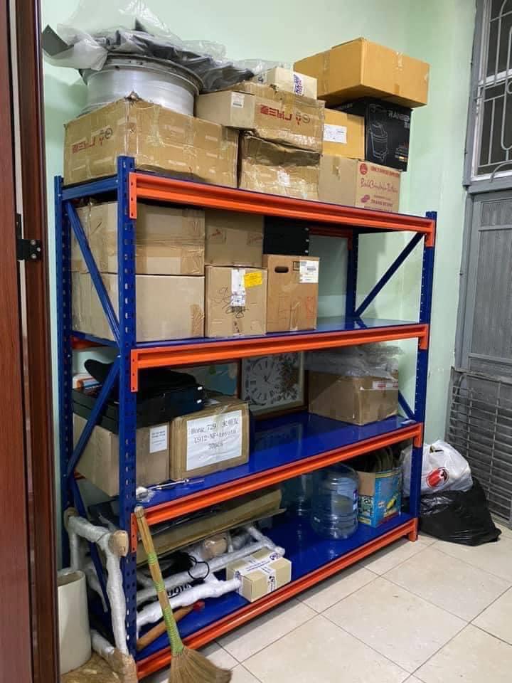 Kệ Trung Tải 4 Tầng, Tải Trọng 300 - 500kg/ Tầng, Dài 2m x Sâu 0.5m x Cao 2m (Hàng Đặt)