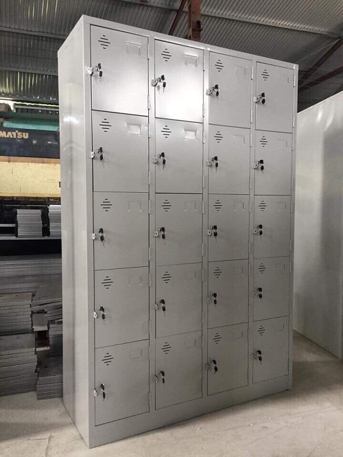 Tủ Để Đồ Nhân Viên 20 Ô, Tủ Locker Sắt L1200 x W450 x H1830mm