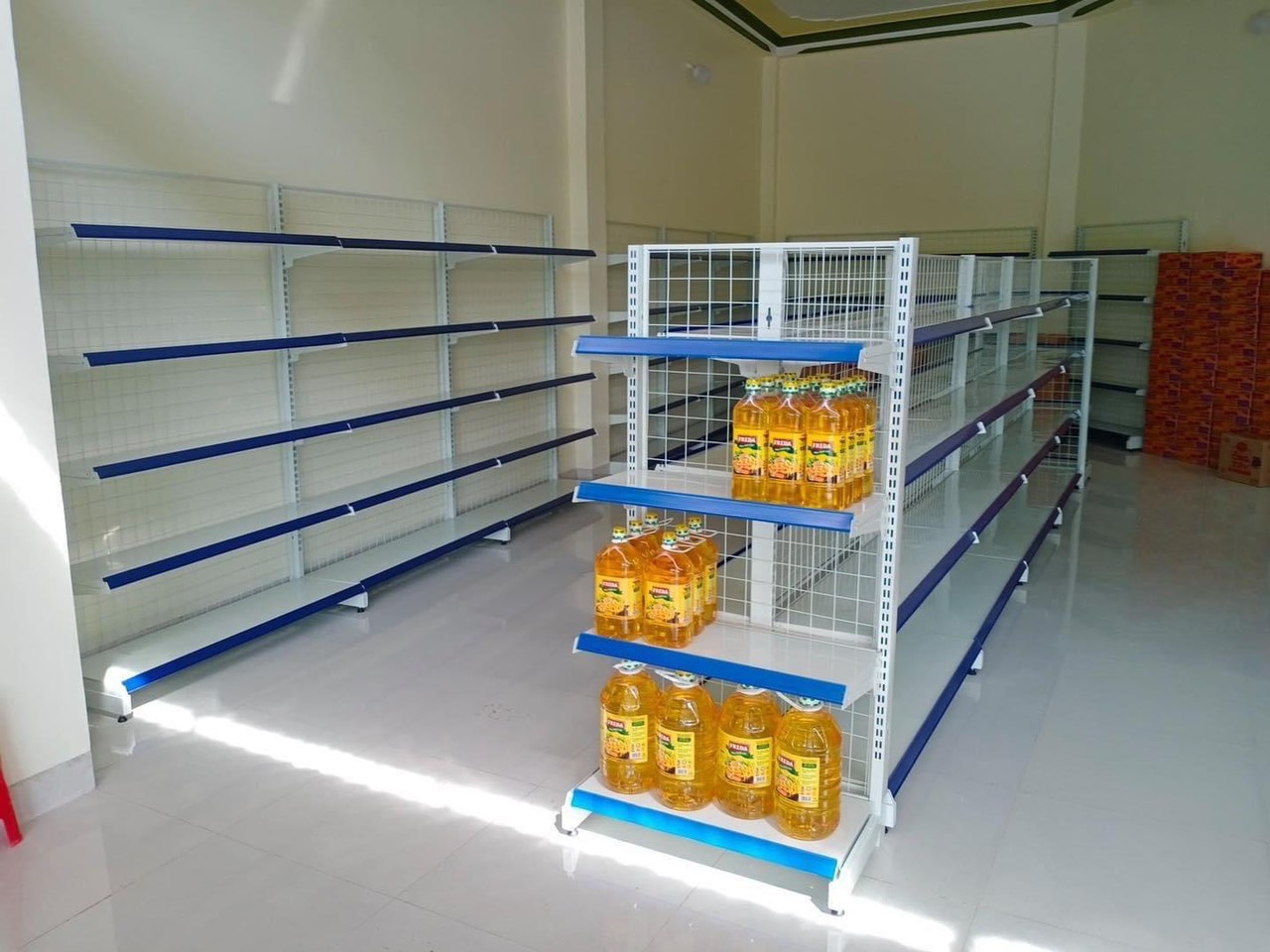 Kệ Siêu Thị Đôi, Kệ Kép 4 Tầng, Dài 90 x Sâu 70 x Cao 150cm