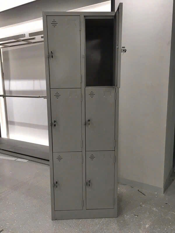 Tủ Sắt Đựng Hồ Sơ LK6, Tủ Locker Sắt 6 Ô L620 x W450 x H1830mm