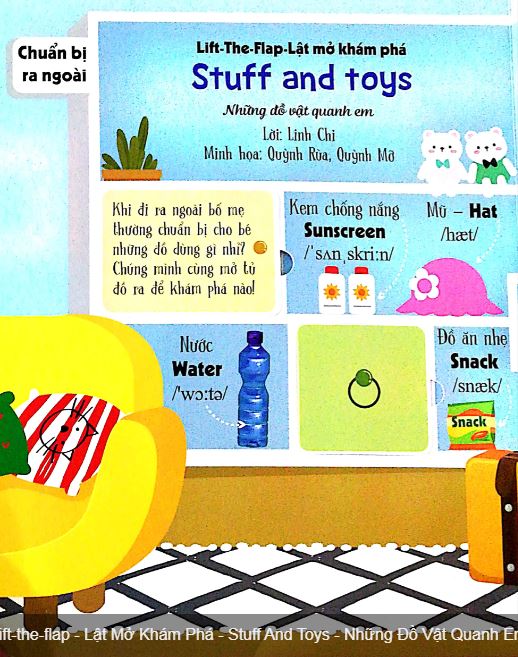 Lift the flap - lật mở khám phá - những đồ vật quanh em.