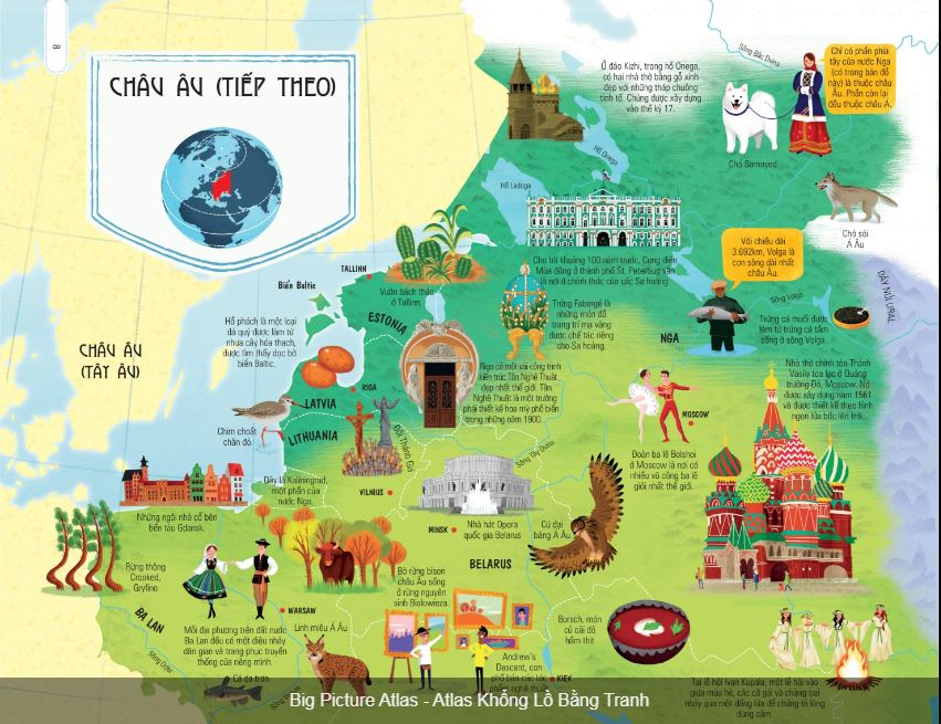 Atlas khổng lồ bằng tranh