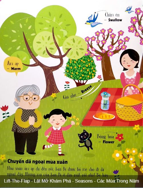 Lift the flap - lật mở khám phá - Các mùa trong năm.