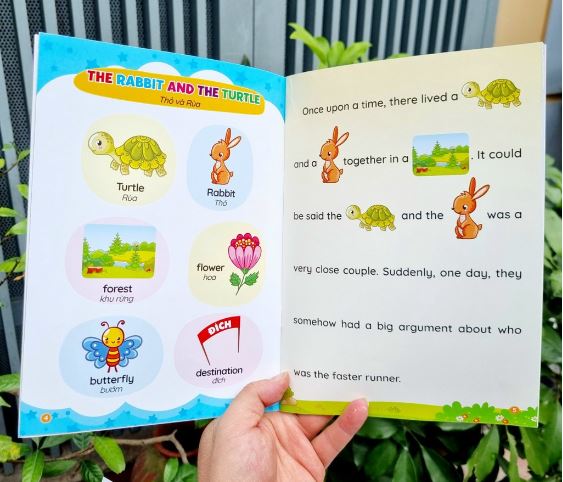 Combo 4 quyển truyện tranh tư duy hình ảnh tiếng Anh - Look and tell Fairy tales.