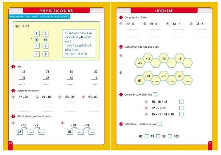 Rèn kĩ năng Cộng trừ trong phạm vi 100 (không nhớ và có nhớ) - Bí quyết học giỏi toán cho trẻ 6-7 tuổi