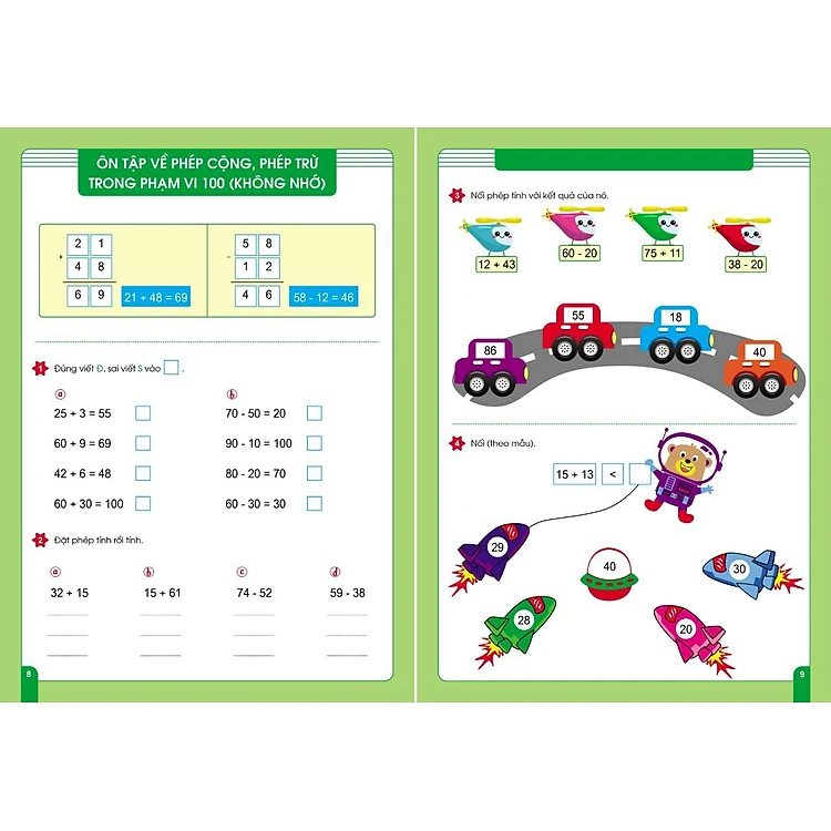 Rèn kĩ năng Cộng trừ trong phạm vi 100 (không nhớ và có nhớ) - Bí quyết học giỏi toán cho trẻ 6-7 tuổi