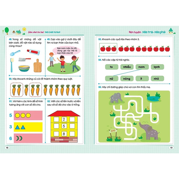 Rèn luyện não trái não phải.