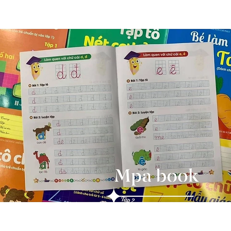 Combo 10 quyển hành trang cho bé vào lớp 1, tặng 2 bút chì, 1 tẩy và 1 gọt.