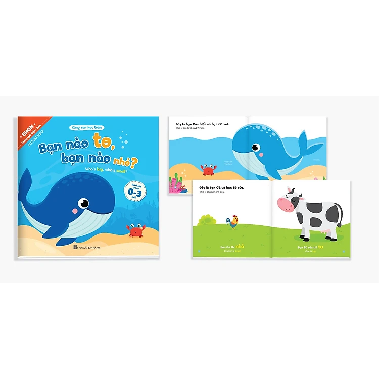 Combo 8 quyển Ehon Toán học đầu đời cho bé.