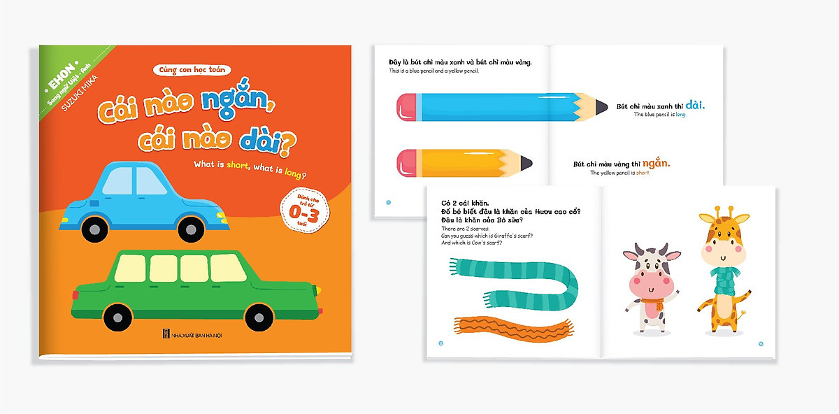 Combo 8 quyển Ehon Toán học đầu đời cho bé.