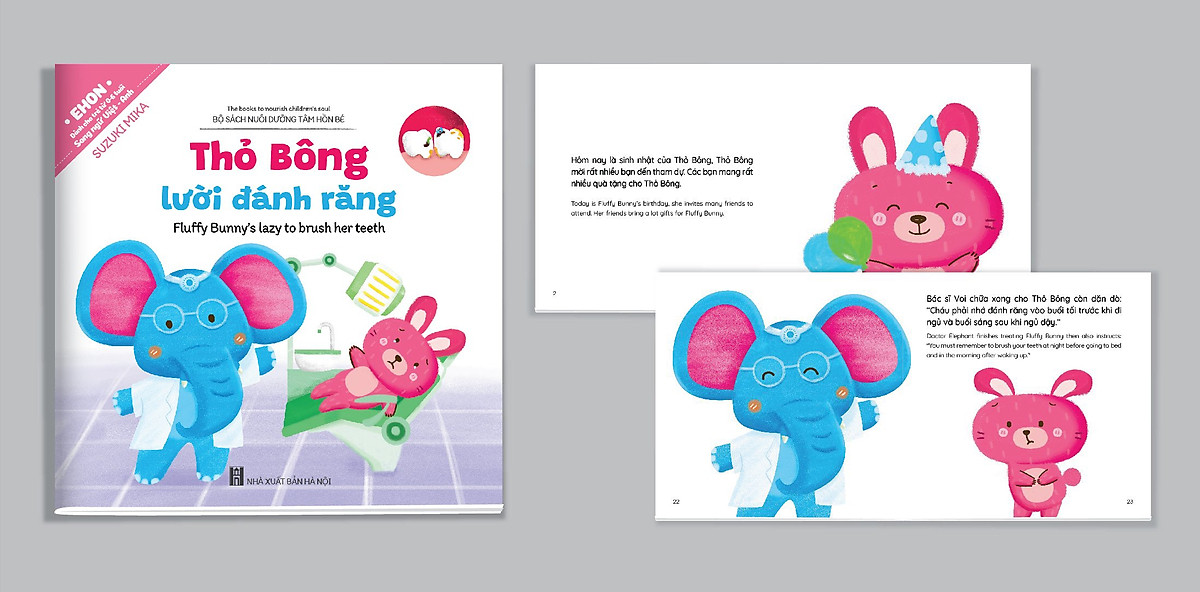 Combo (bộ 5 cuốn) Ehon Kỹ Năng Sống Thỏ Bông