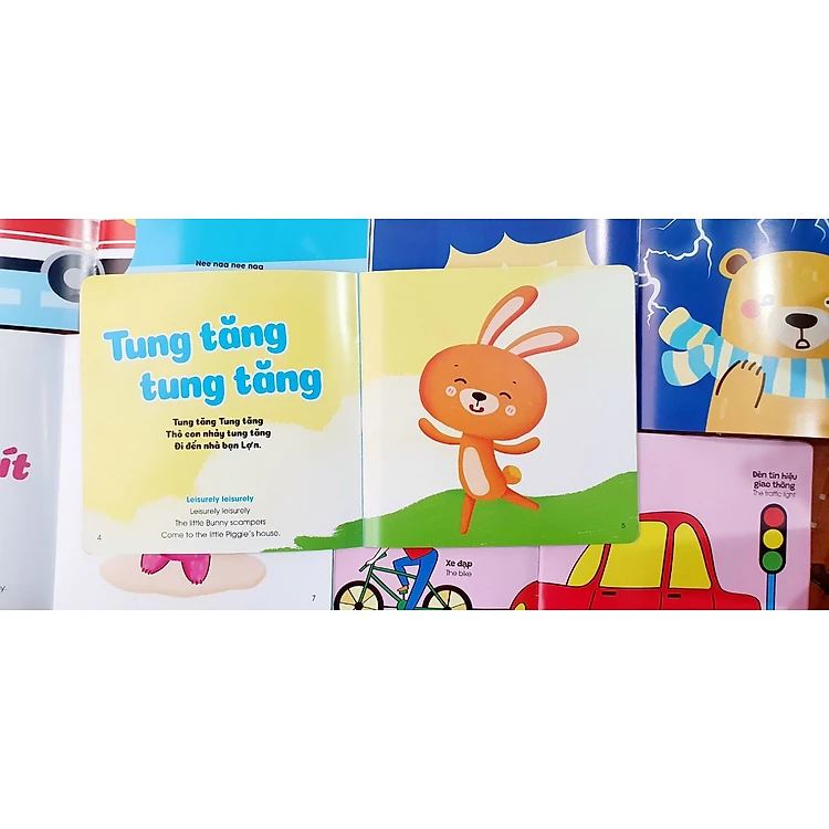 Combo 5 quyển Ehon nuôi dưỡng tâm hồn cho bé song ngữ Anh - Việt.