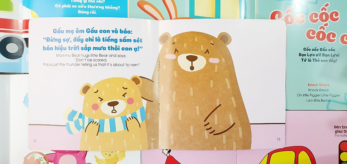 Combo 5 quyển Ehon nuôi dưỡng tâm hồn cho bé song ngữ Anh - Việt.