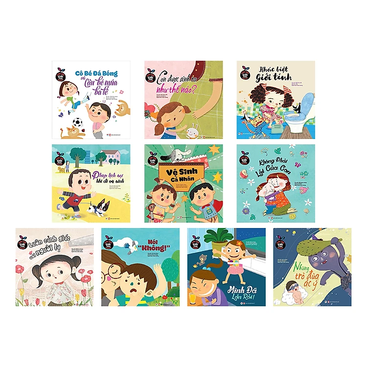 Combo 10 quyển giáo dục giới tính cho trẻ từ 3 tuổi