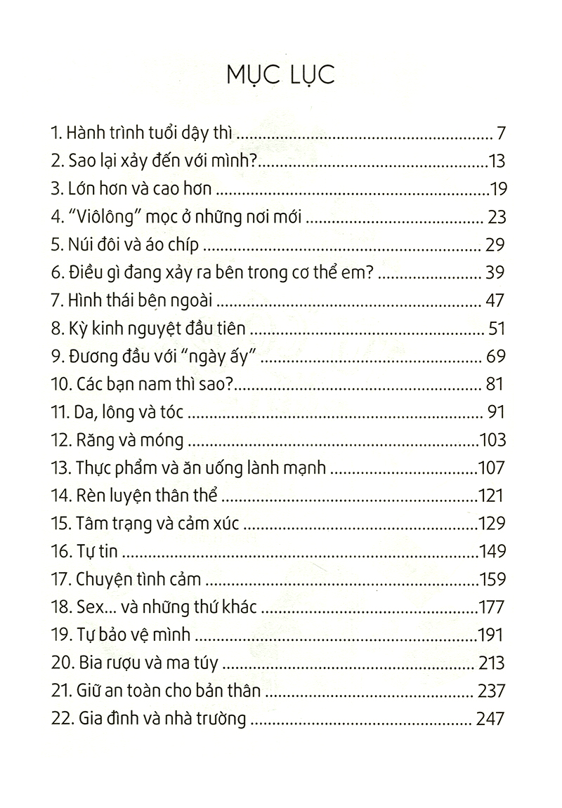 Tuổi dậy thì từ "Cô bé" đến "Cô nàng" dành cho bé gái từ 9 đến 15 tuổi.