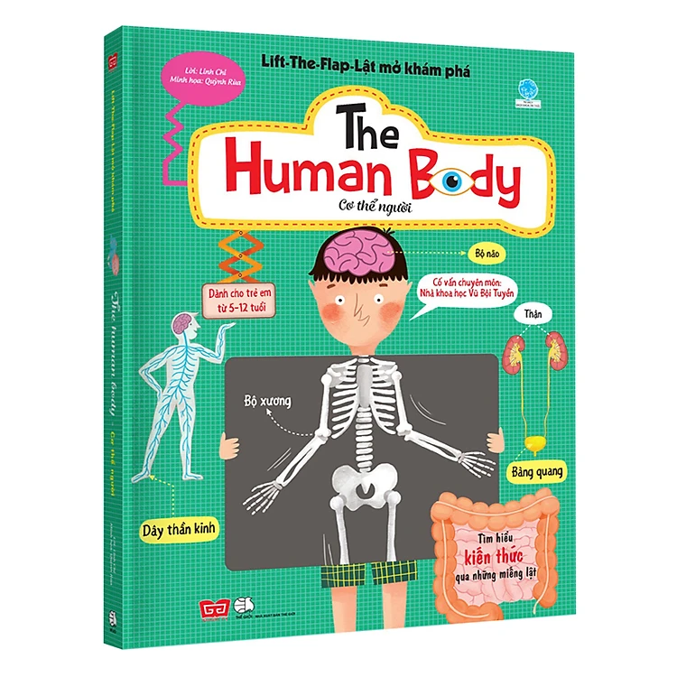 Lift the flap - lật mở khám phá - cơ thể người. Dành cho độ tuổi 5-12 tuổi.