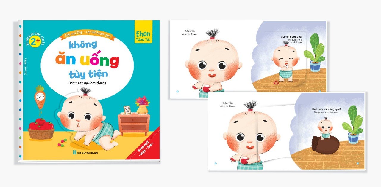 Combo 10 quyển Ehon tương tác lật mở – Kỹ năng an toàn cho bé (song ngữ Việt – Anh)