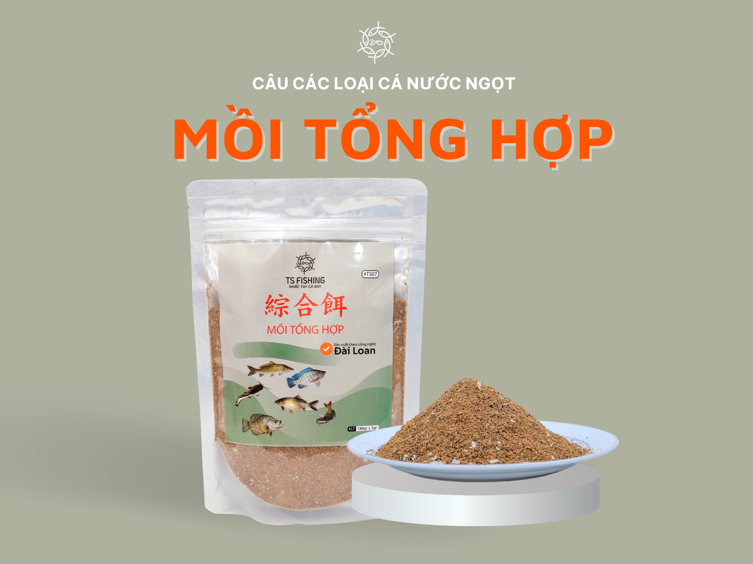 Mồi Câu Tổng Hợp Các Loại Cá Nước Ngọt - Rô Phi, Chép, Trắm, Trôi