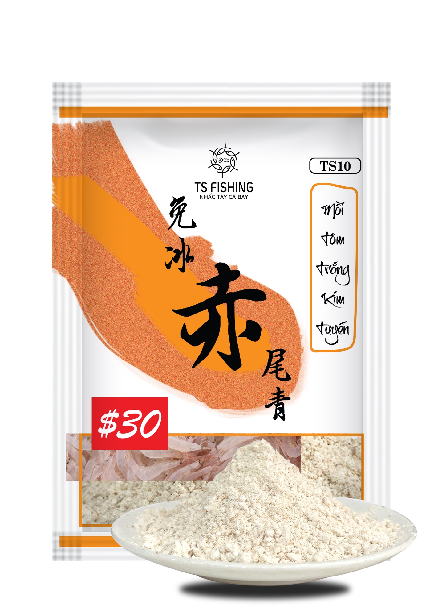 Mồi Tôm Trắng Kim Tuyến TS10