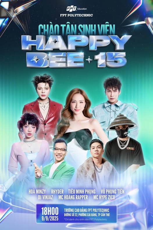 Happy Bee 15 Cần Thơ: Đêm nhạc bùng nổ, kỷ niệm 15 năm FPT Polytechnic