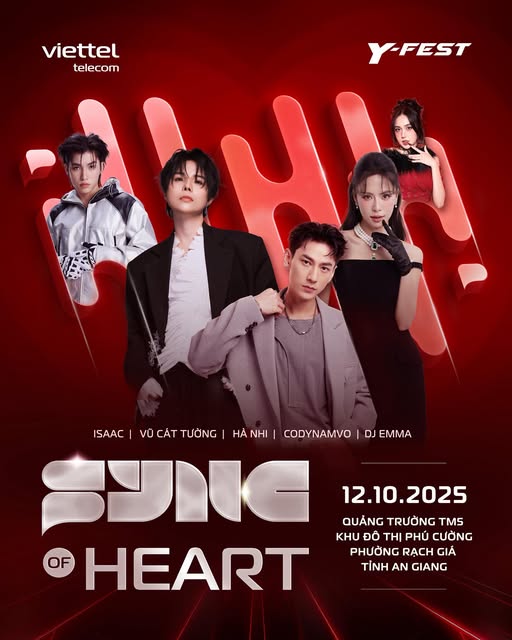 Y-Fest An Giang 2025 công bố dàn line-up với Isaac và Vũ Cát Tường