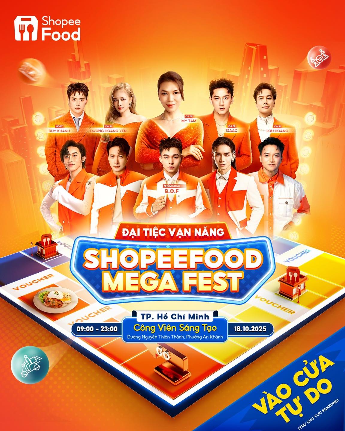 Hé lộ dàn sao khủng đổ bộ ShopeeFood Mega Fest ngày 18/10