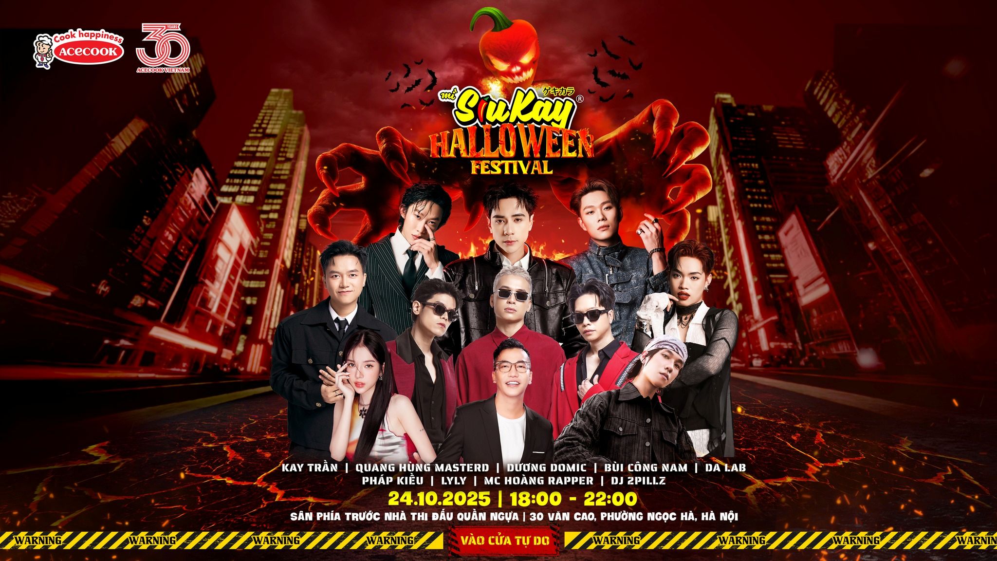 Siukay Halloween Festival 2025 tại Hà Nội công bố dàn line-up bùng nổ