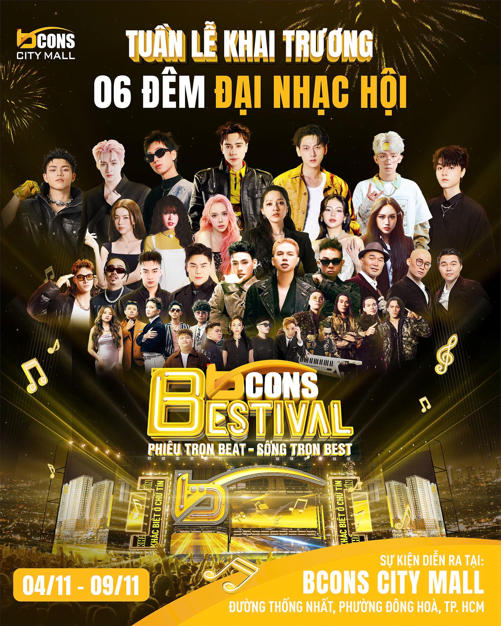 BCONS BESTIVAL 2025: Săn Vé Free Quẩy 6 Đêm Nhạc Cực Cháy!