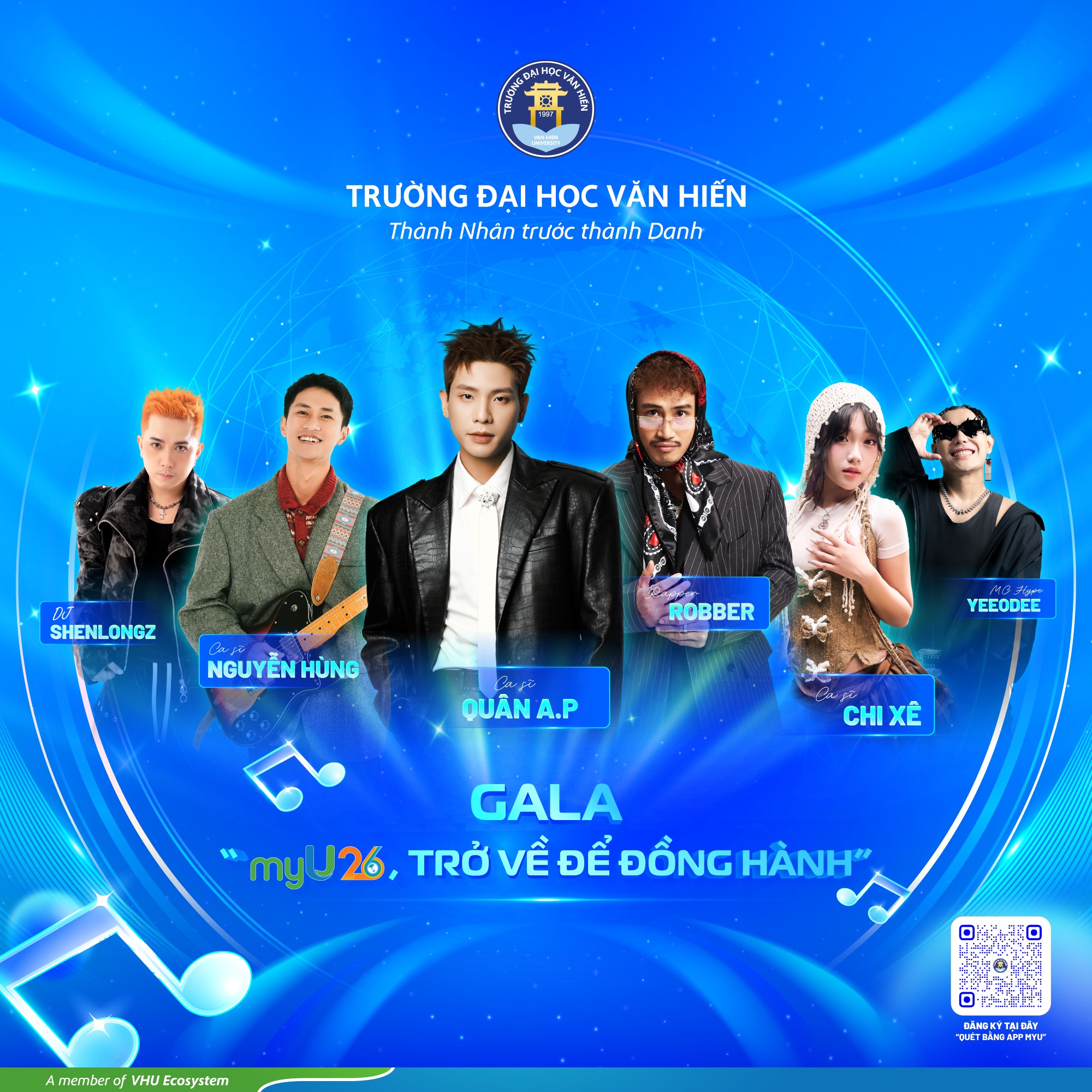 Gala myU26: Đại tiệc âm nhạc ĐH Văn Hiến cùng Quân A.P, Robber