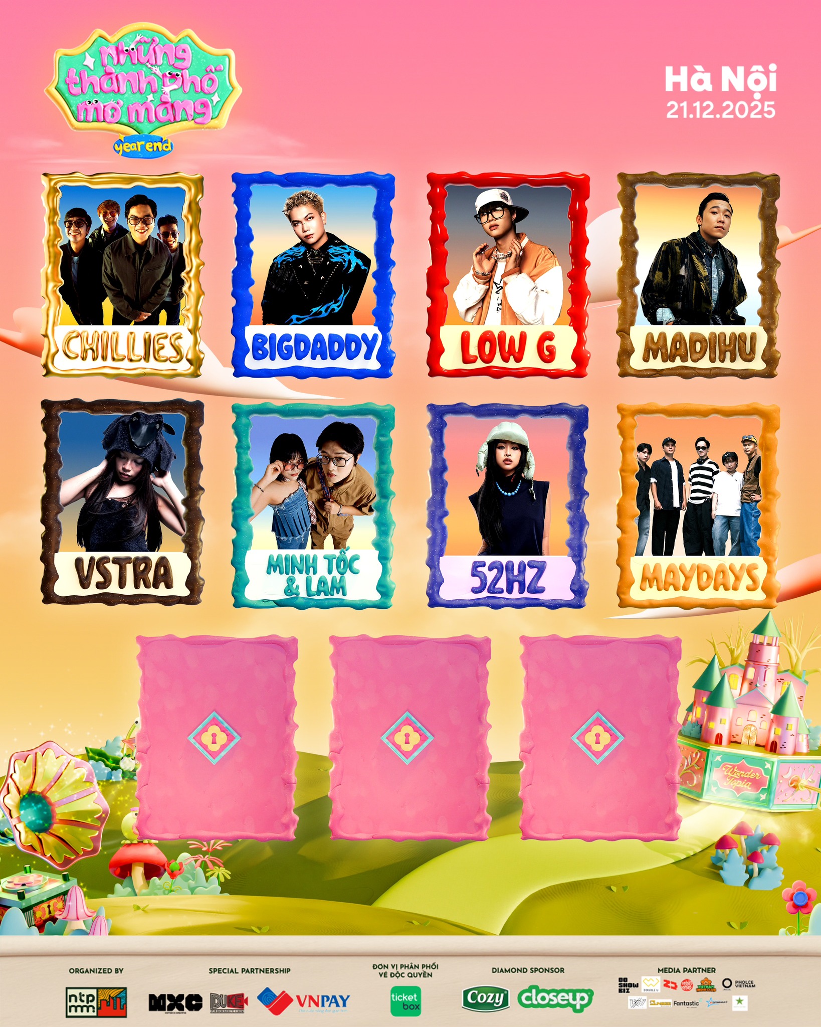 Những Thành Phố Mơ Màng Year End Hà Nội 2025: Line-up 8 nghệ sĩ & 3 ẨN SỐ!